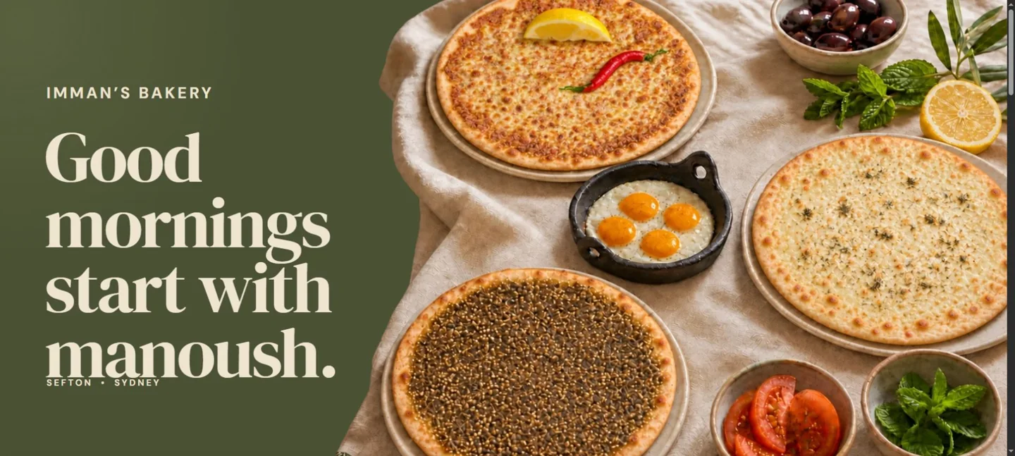 Imman’s Bakery website preview